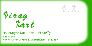 virag karl business card